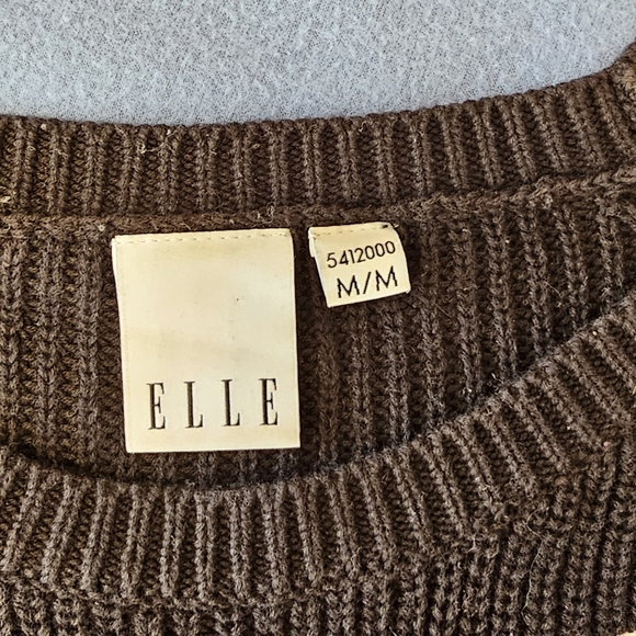 Elle Women's Black Knit Sweater with Polka Dots Size M - Picture 8 of 8
